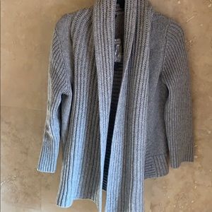 Silver gray cardigan sweater